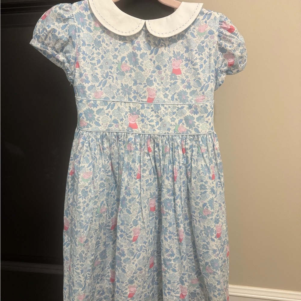 Liberty Print Peppa Meadow Dress, Blue Peppa Meadow